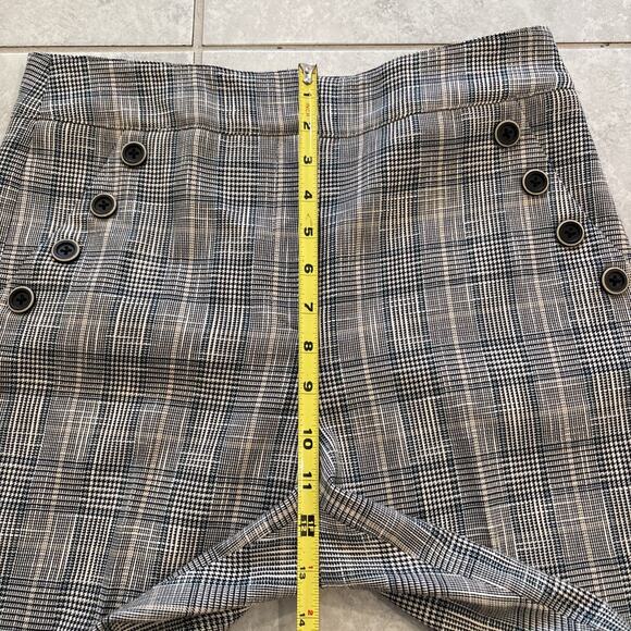 Veronica Beard Friedman Blue Multi Plaid Button Pocket Cropped Pant $395 Size 4 - Picture 10 of 13